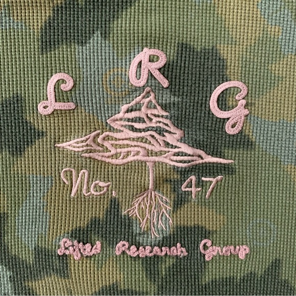 Vintage LRG Lifted Research Group O.G. Army Thermal Embroidered Shirt, Size XL - Picture 3 of 10